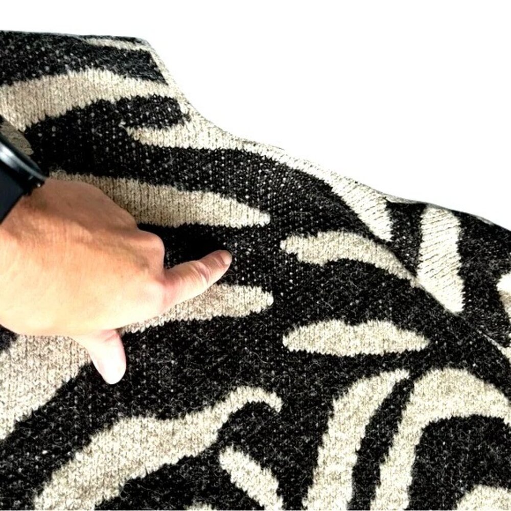 Mara Hoffman Zebra Print Alpaca Wool Blend Open Front Kimono Cardigan O/S Made I - Picture 11 of 14